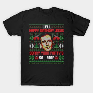 Happy Birthday Jesus Funny Ugly Sweater T-Shirt